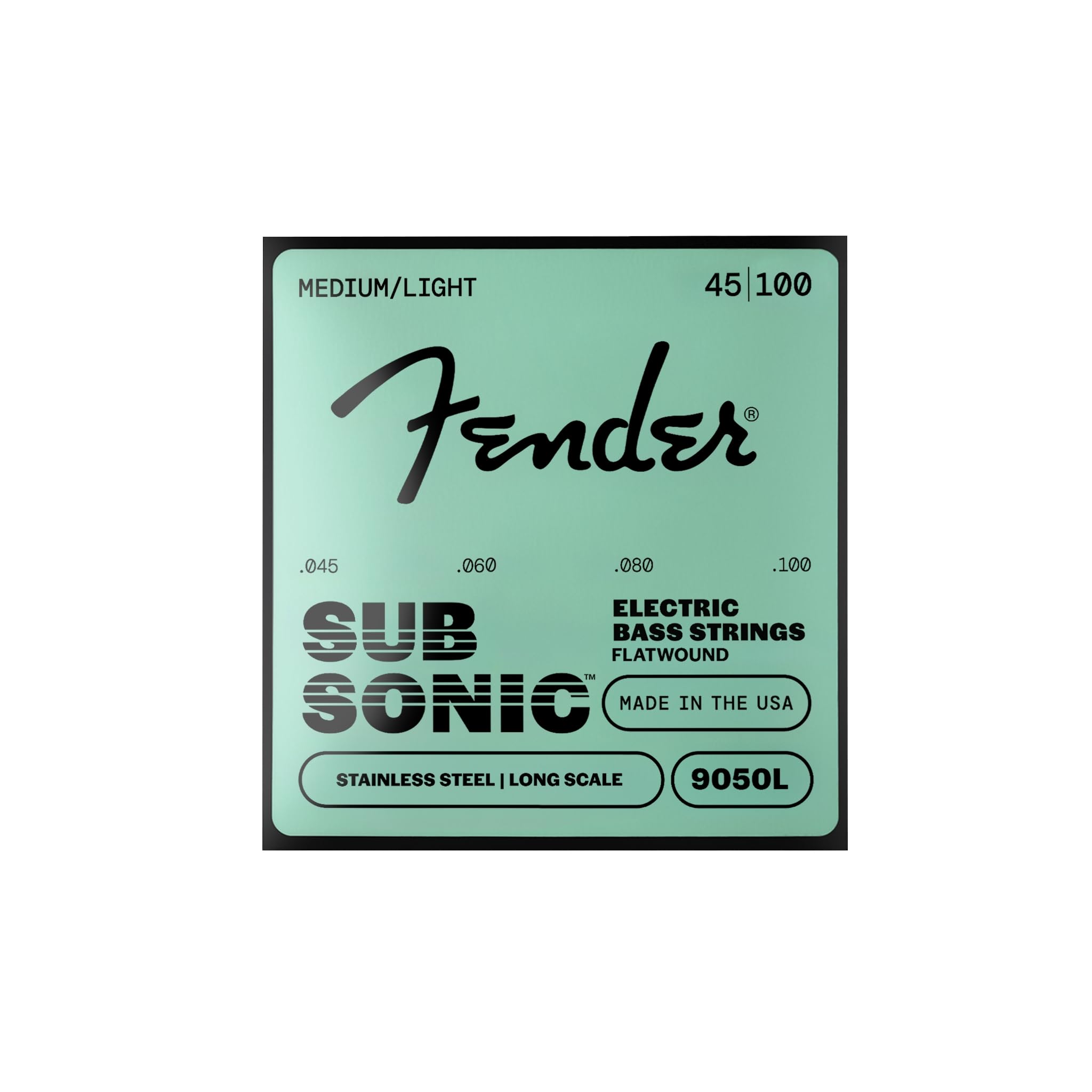 Fender SubSonic 9050L Flatwound Bass Strings, Light 45-100 | Stainless steel fla