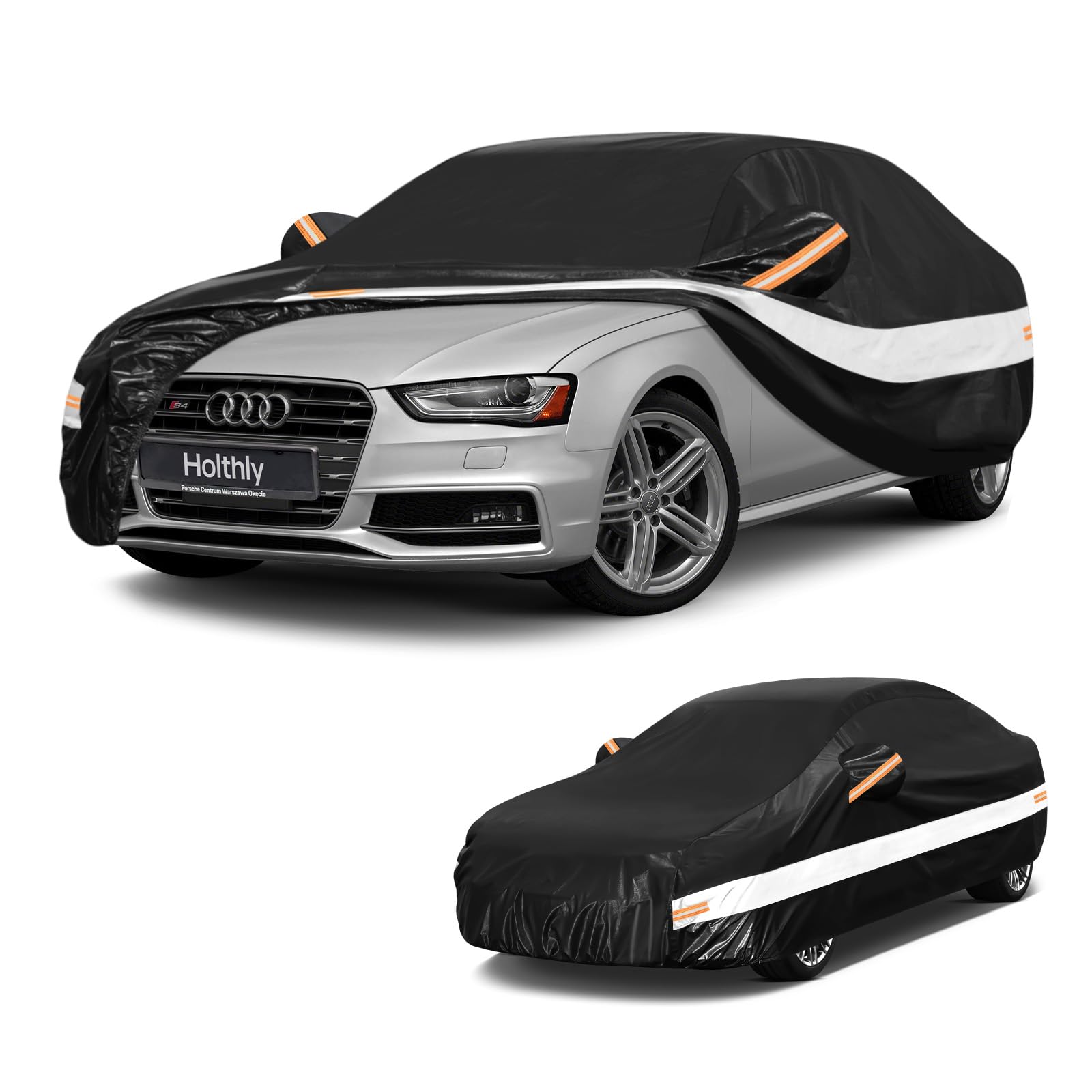 Holthly 10 Layers Sedan Car Cover Custom Fit for Audi A4/S4 (1994-2026), Waterpr
