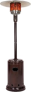 Amazon Basics 46,000 BTU Portable Outdoor Propane Patio Heater with Wheels, Commercial & Residential, Easy to Use, with Water Tank, Havana Bronze, 32.1 x 32.1 x 91.3 inches