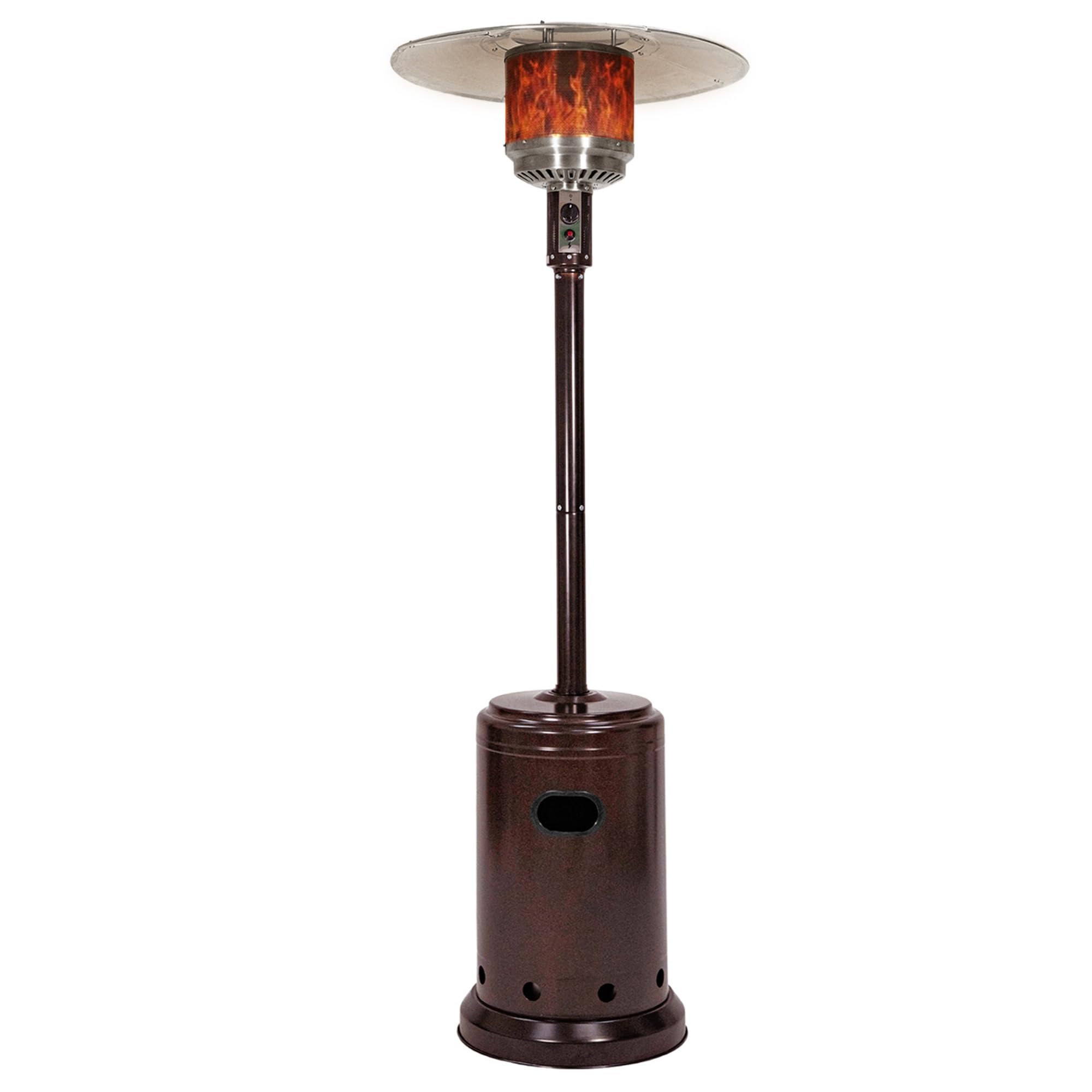 Amazon Basics 46,000 BTU Portable Outdoor Propane Patio Heater with Wheels, Comm