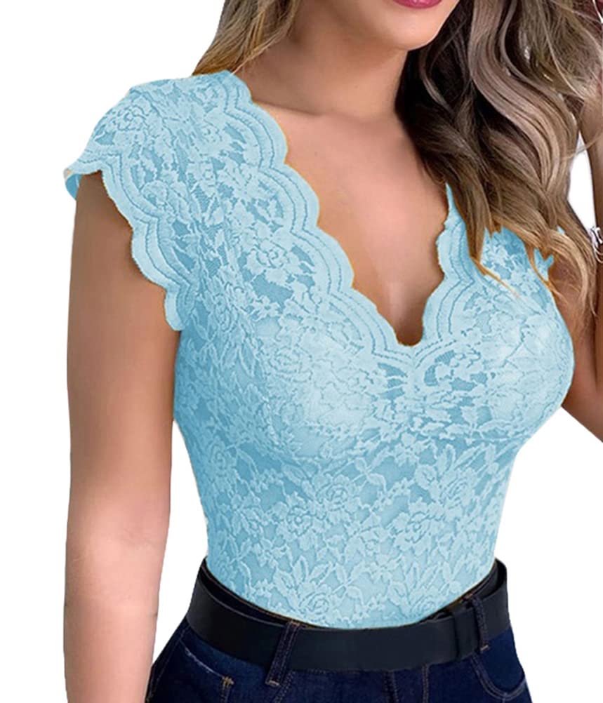 ORANDESIGNE Women's Sleeveless Tank Top Lace Vest Tank Tops Elegant T-Shirts Sle