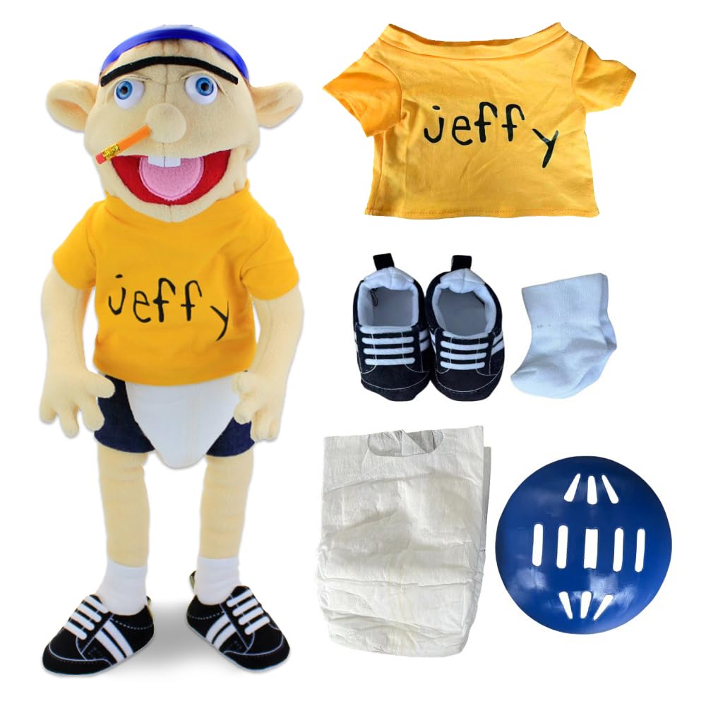 ADDLIVE Jeffy Puppet Plush Toy Doll,60CM Funny Puppets Toy, Jeffy Puppet Uk, Sof