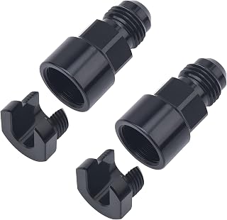 EVIL ENERGY 6AN Male to 3/8" &amp; 5/16" Quick-Disconnect Female Fuel Fitting | 6061-T6 Aluminum, 9/16-18UNF Thread, 37° Flare Sealing, Plastic Spring Lock