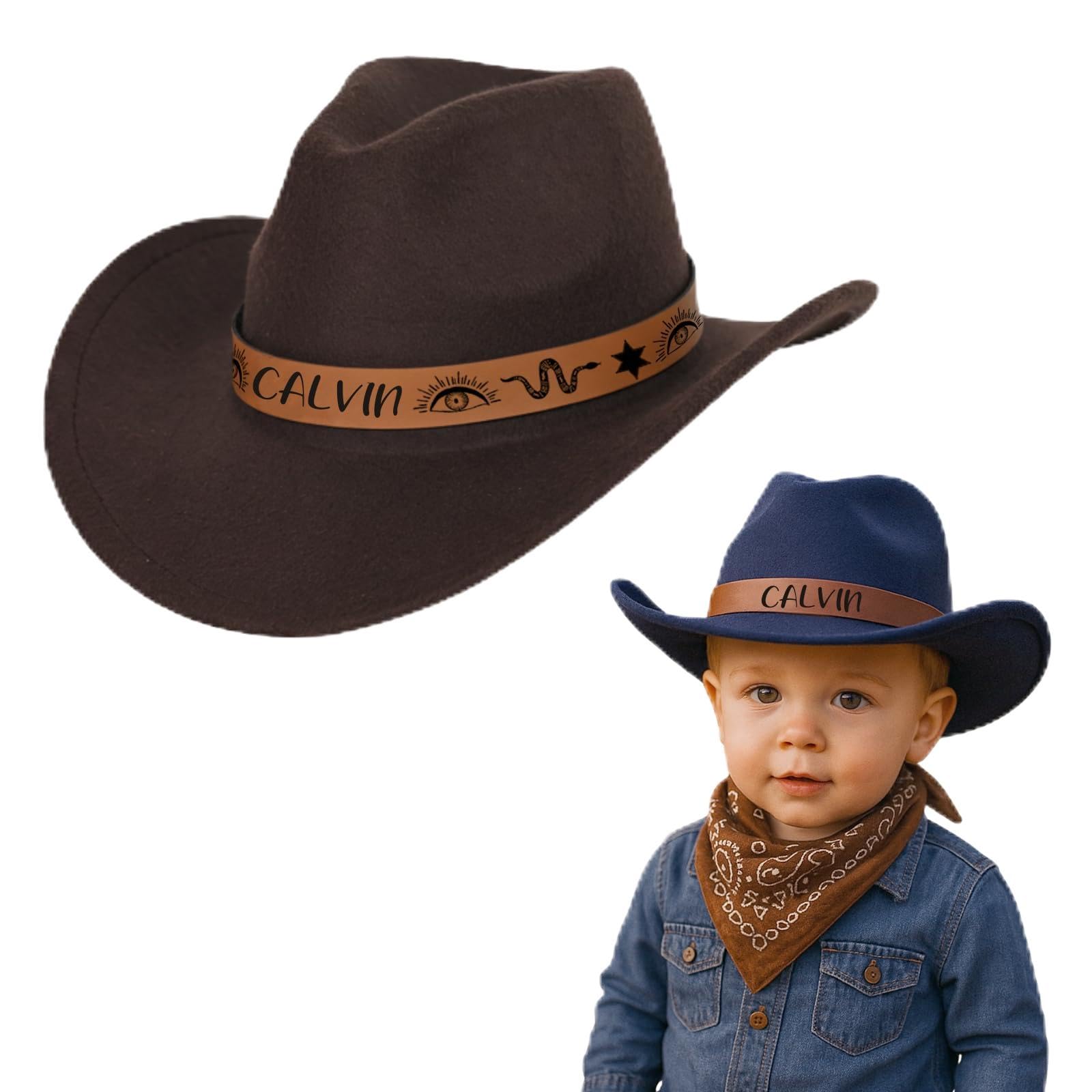 Personalized Boys Cowboy Hats for Kid Toddler Western Cowgirl Hat for Girls | Le