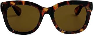 OPULIZE BIG Sunglasses for Women and Men – Polarized Lenses with UV400 Protection – Anti-Glare and Anti-Glare – Brown Lenses – Oversized and Round – Brown Turtle, 1 Pack – Brown Turtle