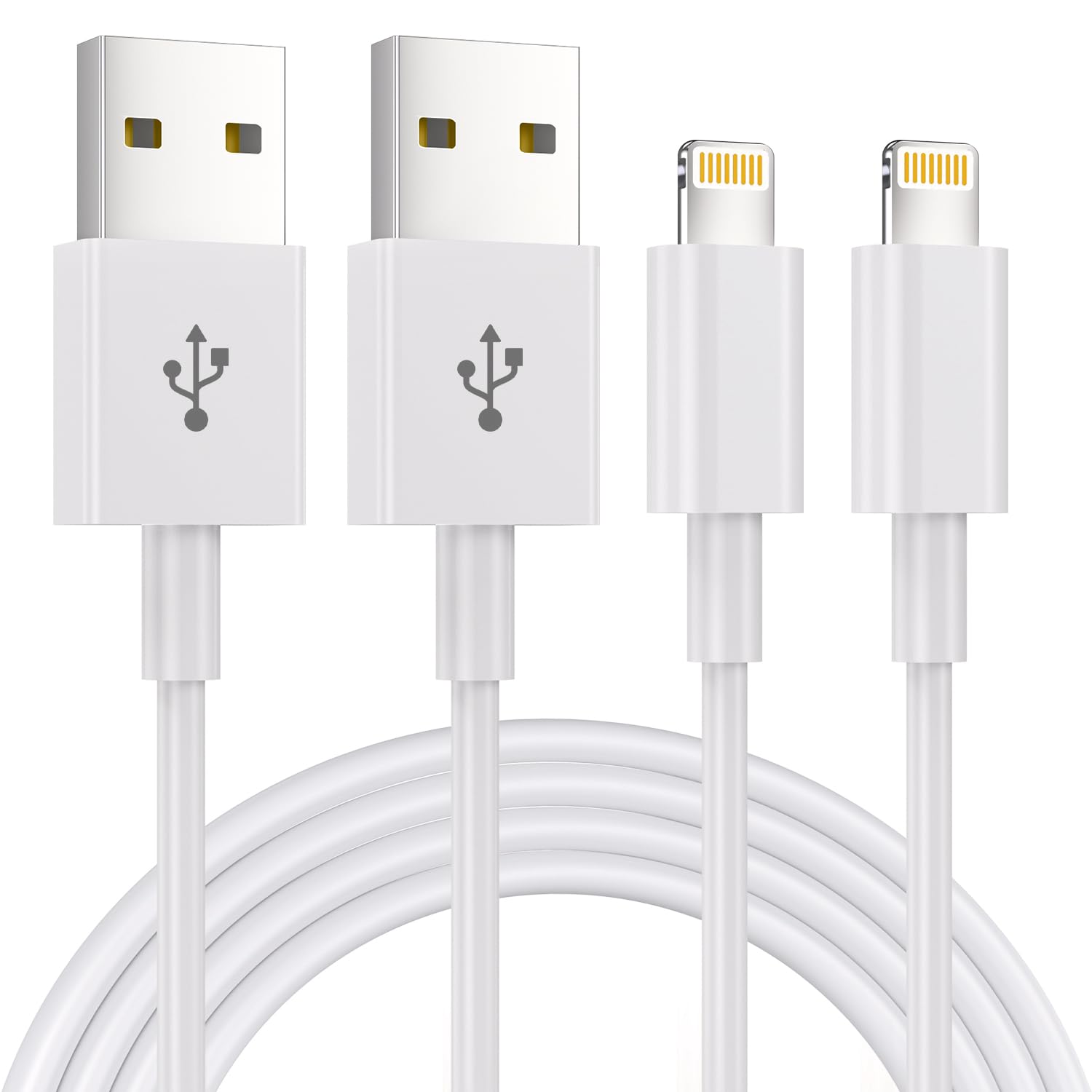 2Pack 1.8M iPhone Charger Cable[Apple MFi Certified] USB to Lightning Cable | US