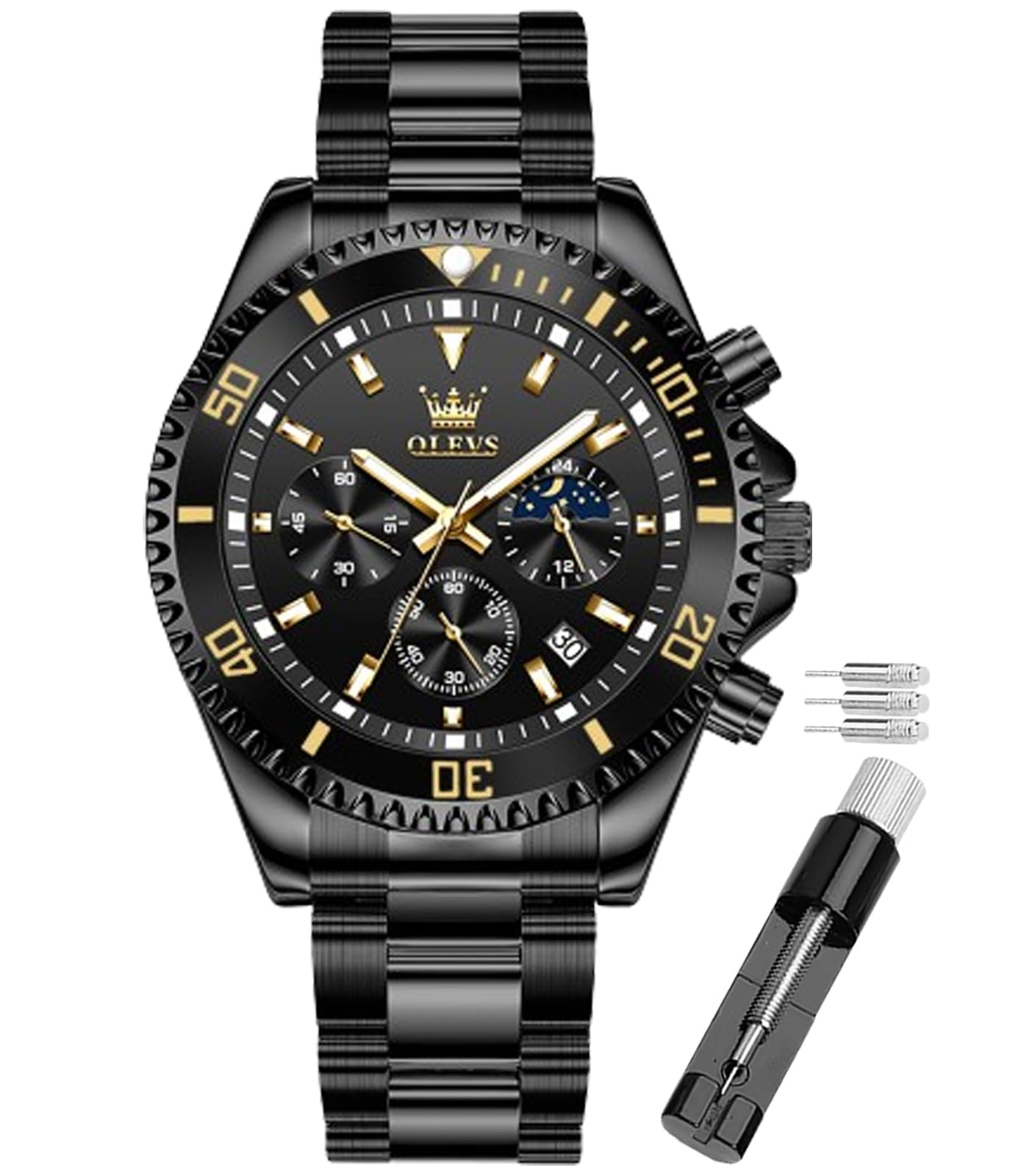 OLEVS Montre pour Homme étanche à Cadran pour Homme - Montre Bracelet de Luxe en