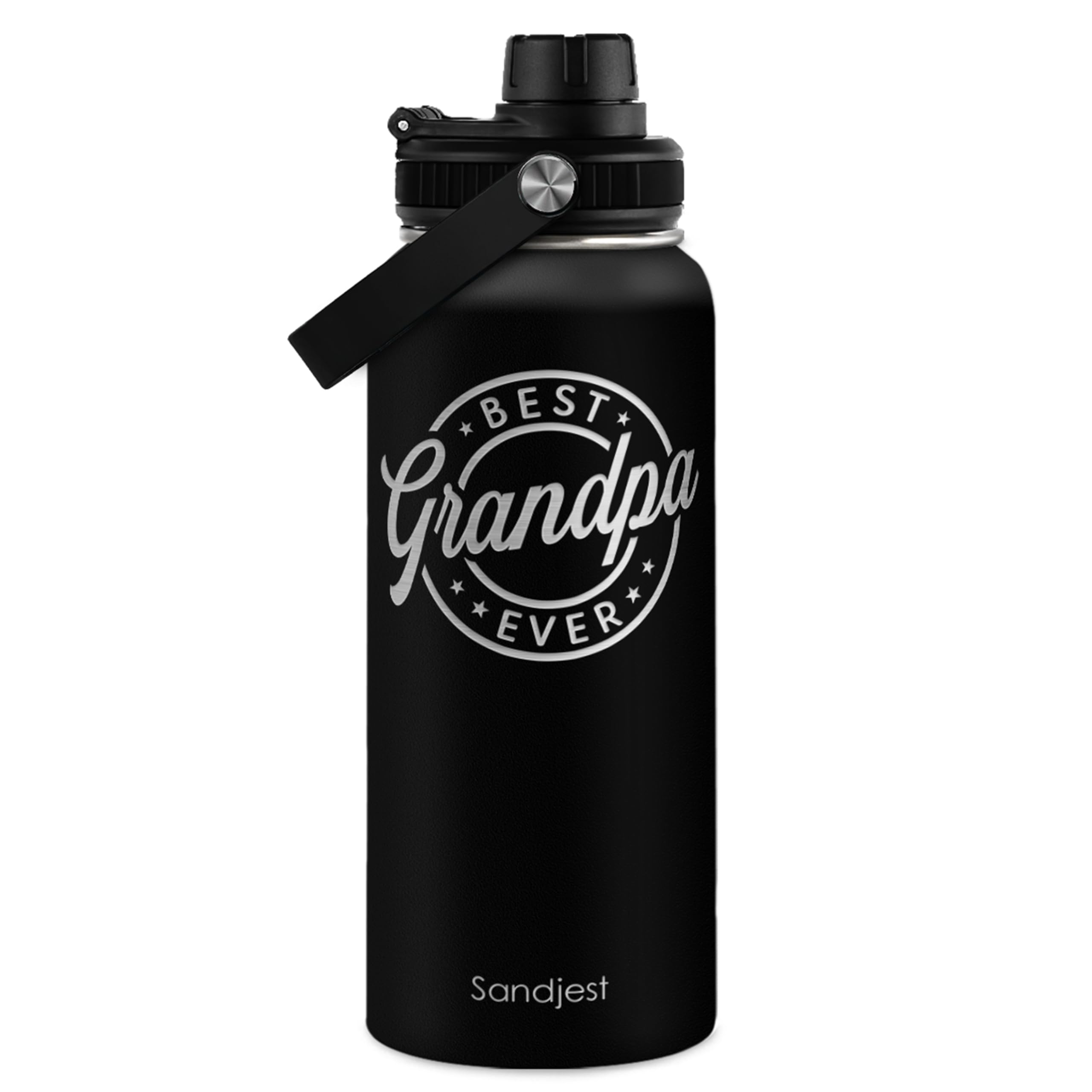 Grandpa Gift from Kids, Insulated Stainless Steel Water Bottle 32oz, Best Grandp