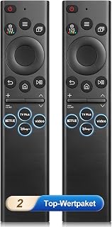 (Pack of 2) Universal for Samsung-Frame-Smart-TV-Remote-Control-Replacement | 4 Shortcuts，No pairing required，Infrared technology，AAA*2 batteries