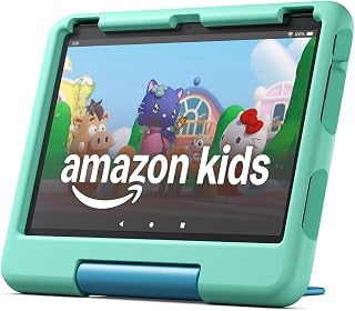 Amazon Fire HD 10 Kids tablet (newest gen) | ages 3–7, includes ads-free books, games, apps and videos that children love, 10.1" brilliant screen, parental controls, 2-year worry-free guarantee, 32 GB