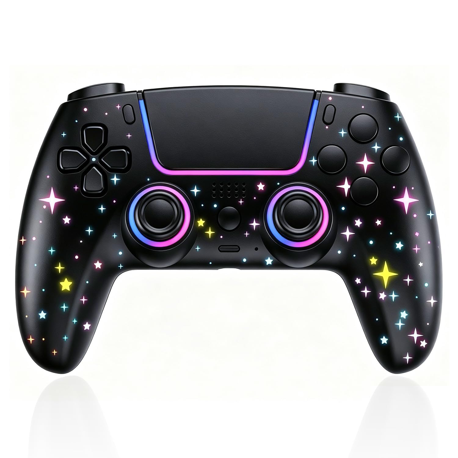 Pogriko Wireless Controller for PS5/Slim/Pro Console, RGB Lighting Wireless Game