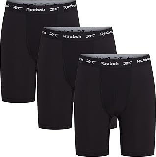 Reebok Hogan Reebok - Calzoncillos Deportivos Transpirables para Hombre (3 Unidades), Color Negro, Blanco, Gris Jaspeado, Negro, XL Hombre (Pack de 3)