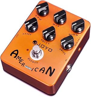 JOYO American Tube Amp Simulator & Preamp Guitar Pedal, 6-Knob Control with Built-in Cab Sim for Electric Guitar, Bypass (JF-14)