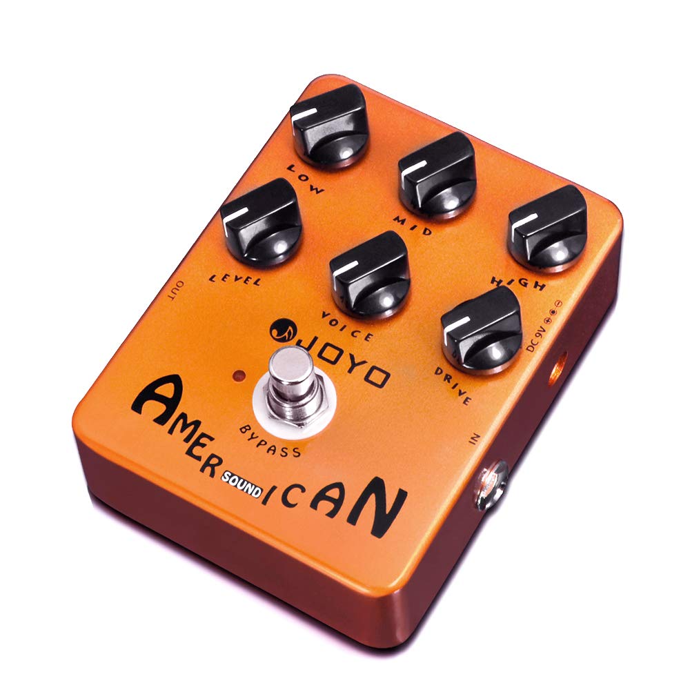 JOYO American Tube Amp Simulator & Preamp Guitar Pedal, 6-Knob Control with Buil
