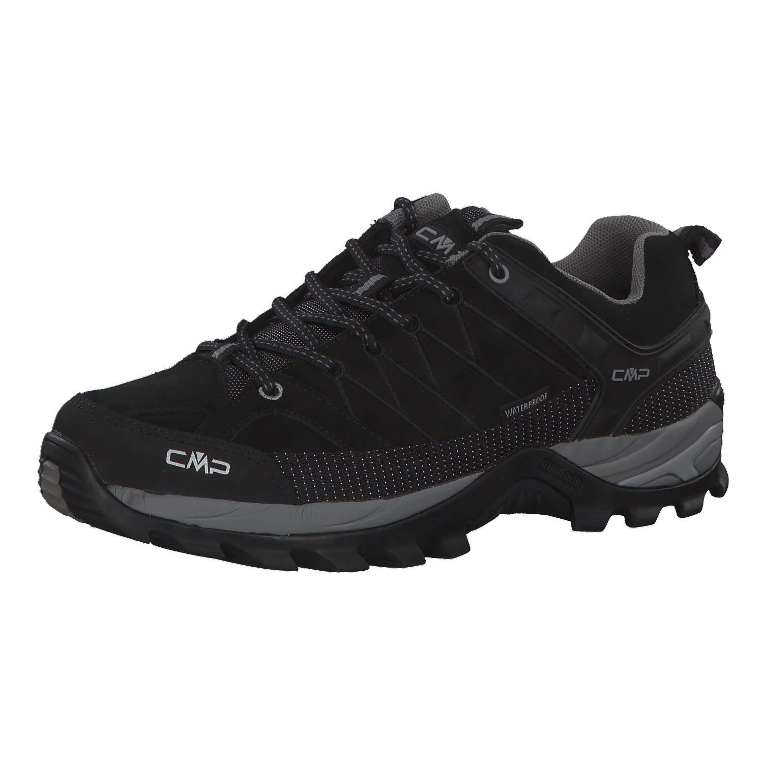 CMP Men's Rigel Low Shoe Wp Trekking and Hiking Shoes, Black Grey 73uc, 42 EU