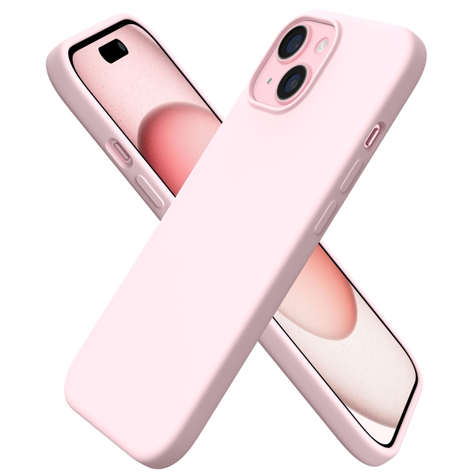 ORNARTO Compatible with iPhone 15 Case 6.1" , Liquid Silicone Slim Cover