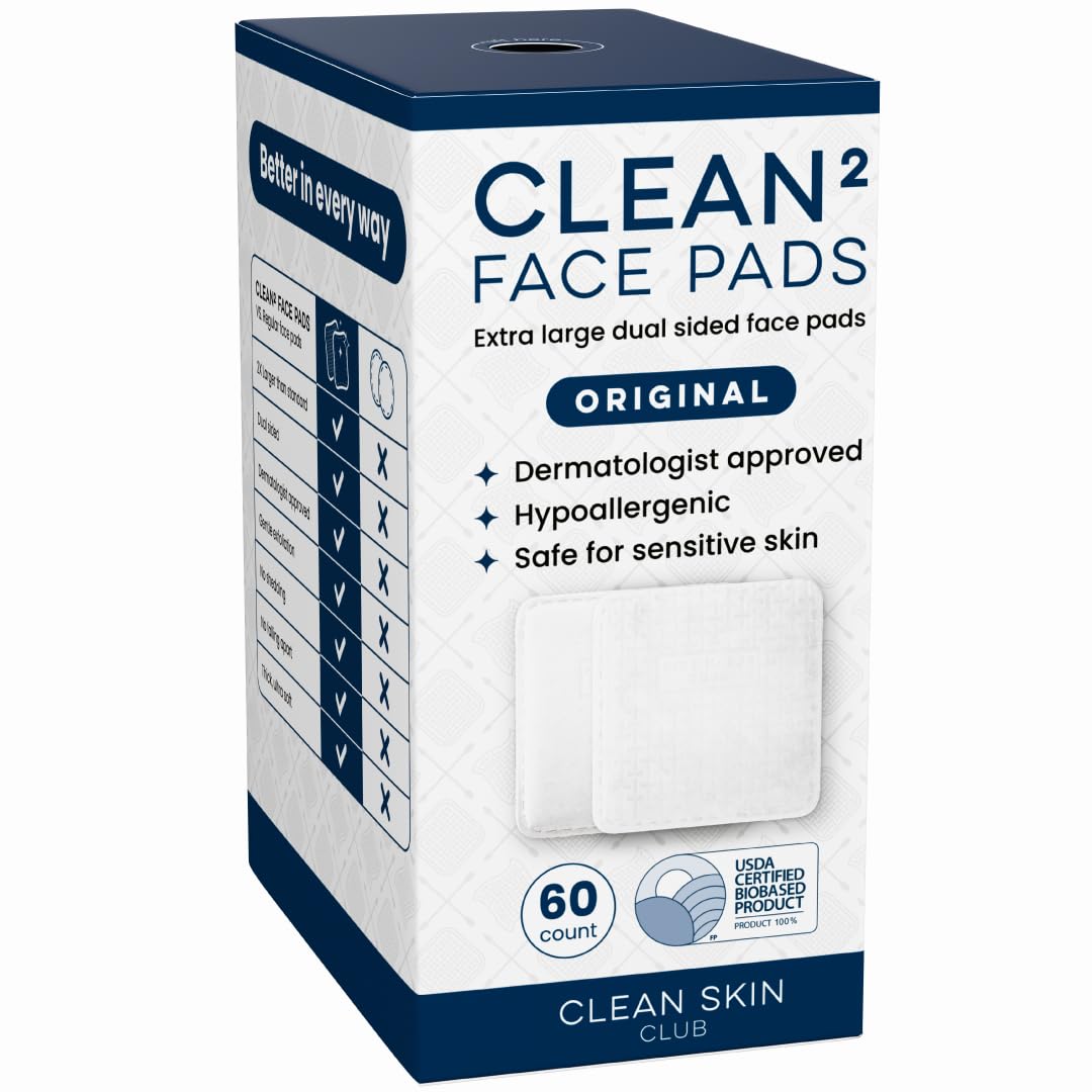 Clean Skin Club Clean² Pads 2.0 [NEW &amp; Improved Edges] Guaranteed Not to She
