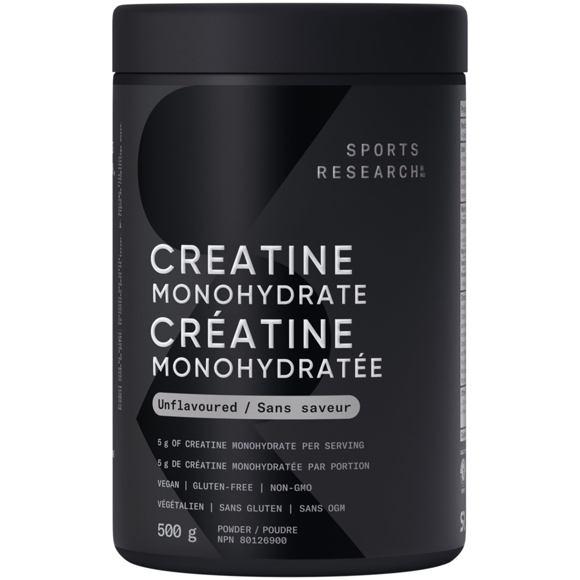 Sports Research® Creatine Monohydrate Powder 5g, Unflavored (100 Servings) | Mic