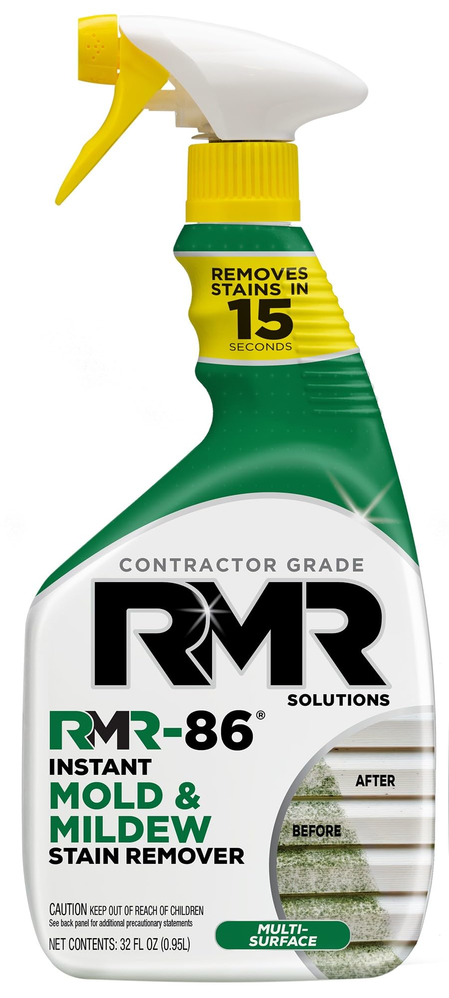 RMR-86 Instant Mold and Mildew Stain Remover Spray - Scrub Free Formula, 32 Fl O