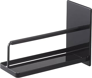 Yamazaki Industries 4973 Magnetic Bathroom Smartphone Stand, Black, Approx. W: 3.1 x D: 6.7 x H: 4.7 inches (8 x 17 x 12 cm), Tower Type, Anti-Slip Cushioned Surface