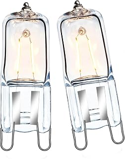 GMY Oven Bulb 40 W 300 Degree G9 for Whirlpool/Electrolux/Neff / AEG/Bosch Halogen 230 V White Oven Resistant Warm Oven 2 Pieces