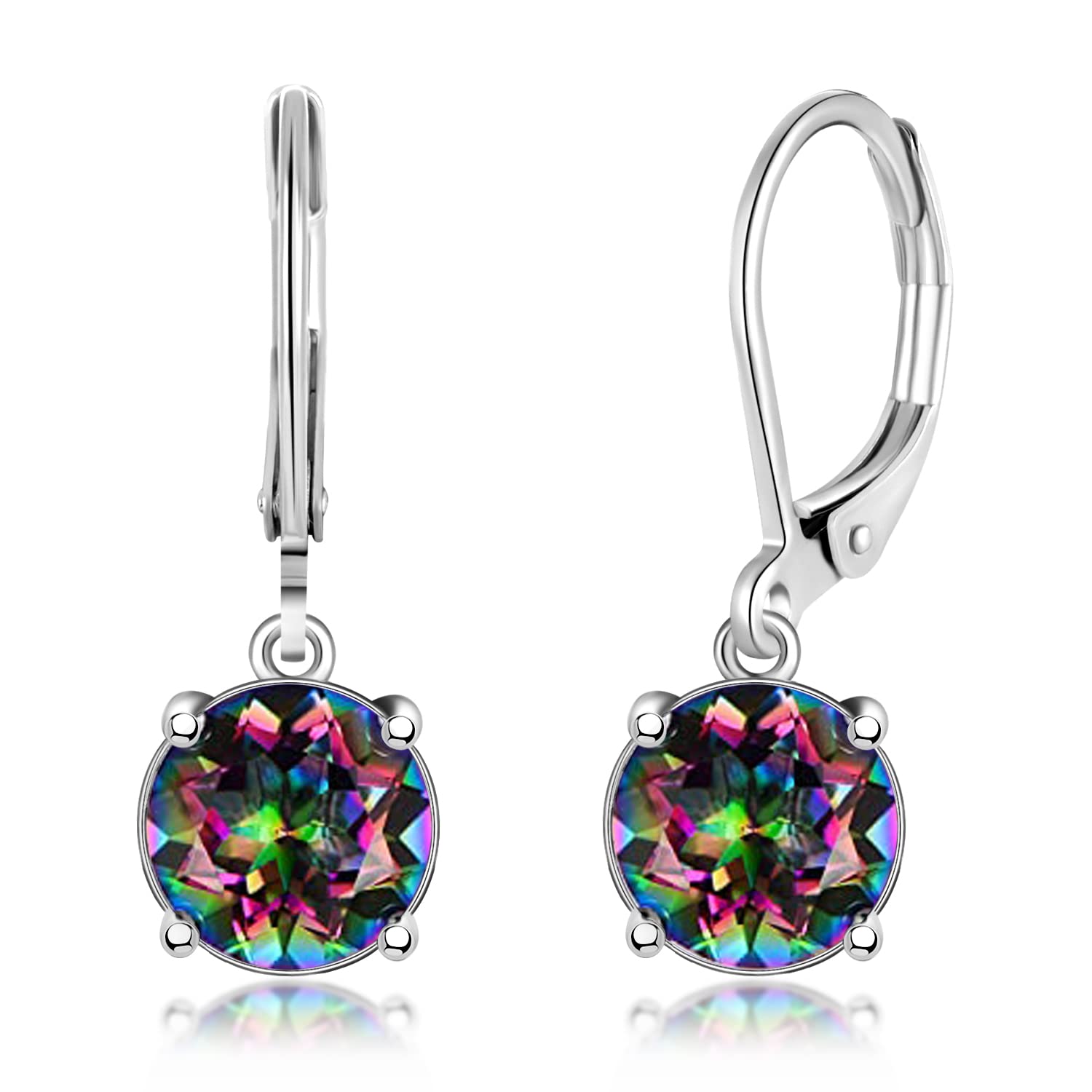 CiNily Leverback Dangle Earrings Created Crystal Drop Earrings Gold Plated Jewel