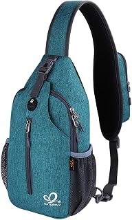 WATERFLY Small Hiking Bag: Crossed Backpack for Men and Women with Skin-friendly Shoulder Strap