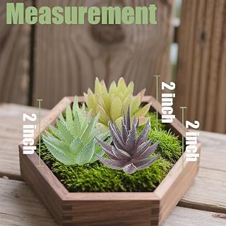 Artificial Succulent Plants Set of 3 Artificial Succulent Plants Home Office Desk Wedding Party Centerpieces (Green Succulent Combination H)