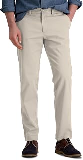 Haggar Herren Lässige Hose Life Khaki Comfort Flat Front Straight Fit Chino Pant