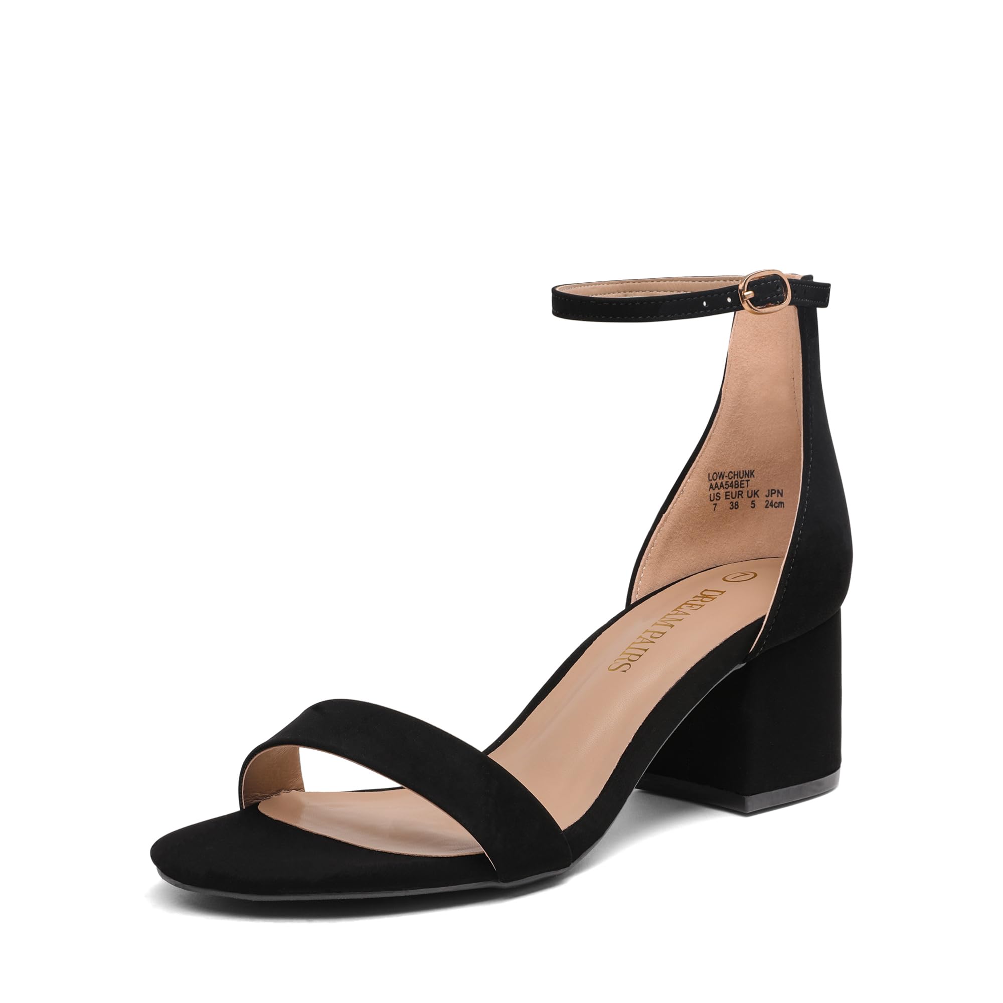 DREAM PAIRS Women's Comfort Low Block Heel Sandals