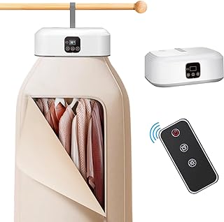Portable Clothes Dryer - Mini Laundry Dryers with Remote Control - Small Compact Foldable Electric Drying Machine with Dry Bag for Travel RV Home & Apartment
