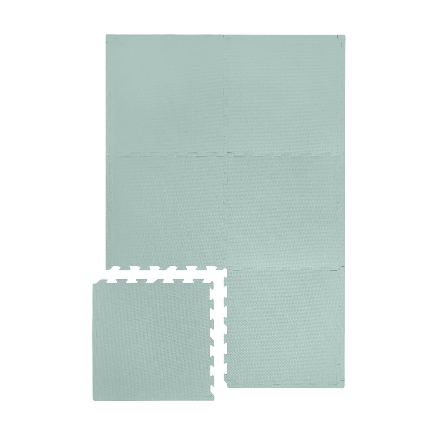 3 Sprouts Baby Play Mat, Interlocking Foam Tiles, Kids Playroom, Green | soft EV