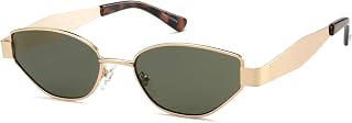 Retro Oval Cat Eye Sunglasses Womens Trendy Metal Shades CA2249