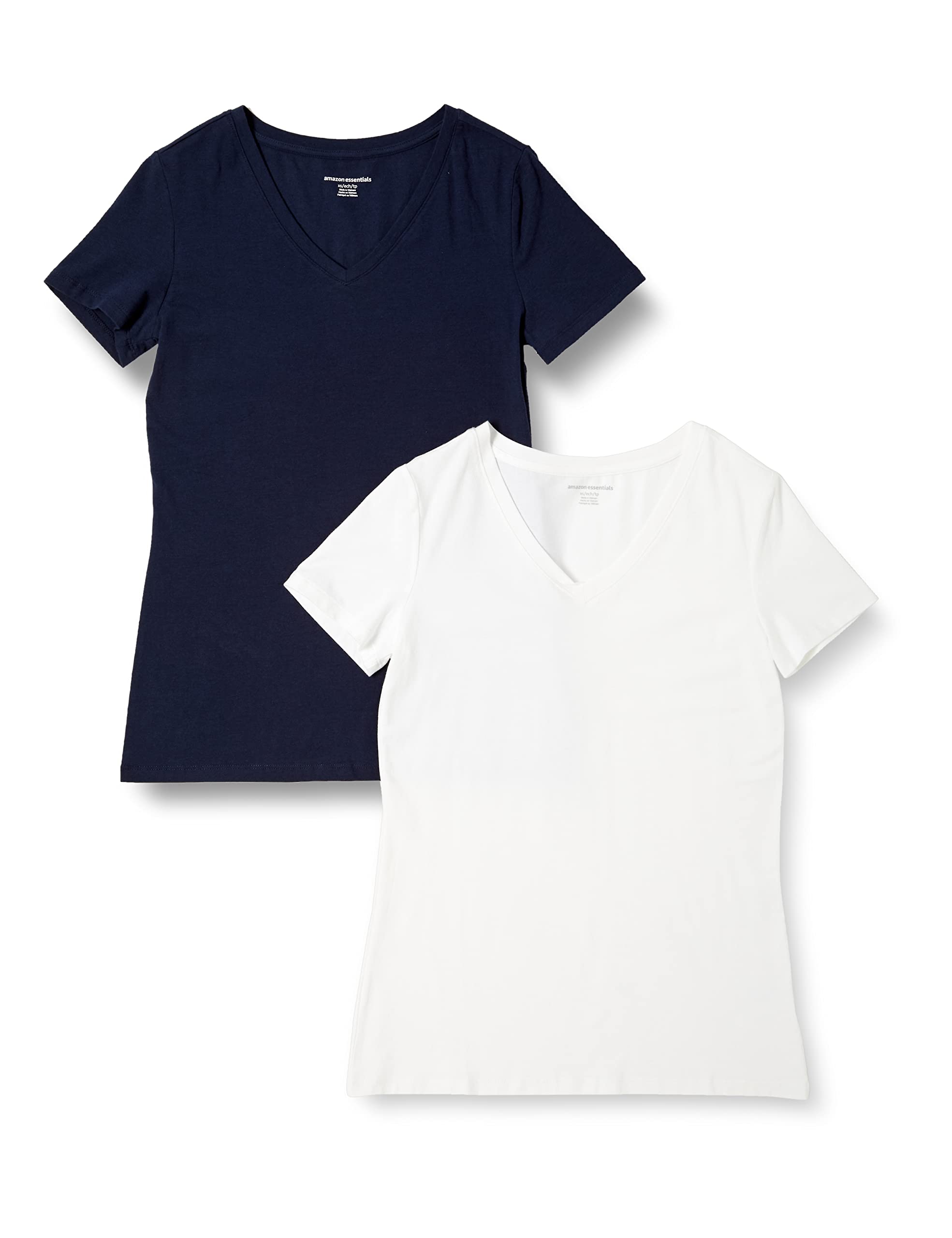 Amazon Essentials Women's Regular Fit Short Sleeve Tee (Crew Neck/V-Neck)