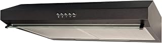 SIA 60cm Visor Cooker Hood, Kitchen Extractor Fan, Black, VSR60BL | Under Cabinet Wall Mounted, Top Vented, 2 Years Parts & Labour Guarantee