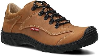 nagaba - Wanderschuhe Herren - Trekkingschuhe Herren - Herrenschuhe Outdoor Halbschuhe Männer Echtleder, mit Schnursenkel - Lederschuhe mit Rutschfester Sohle
