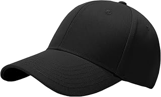 Taeku Baseball Cap, Women Men Adjustable Cotton Vintage Golf Dad Hat for Running Outdoor Workouts (Black)