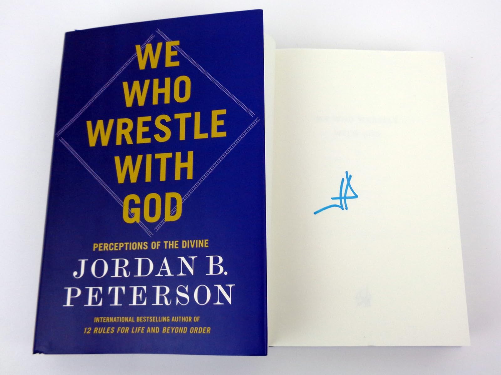 Jordan Peterson Signed Autograph We Who Wrestle With God Hardcover Book COA