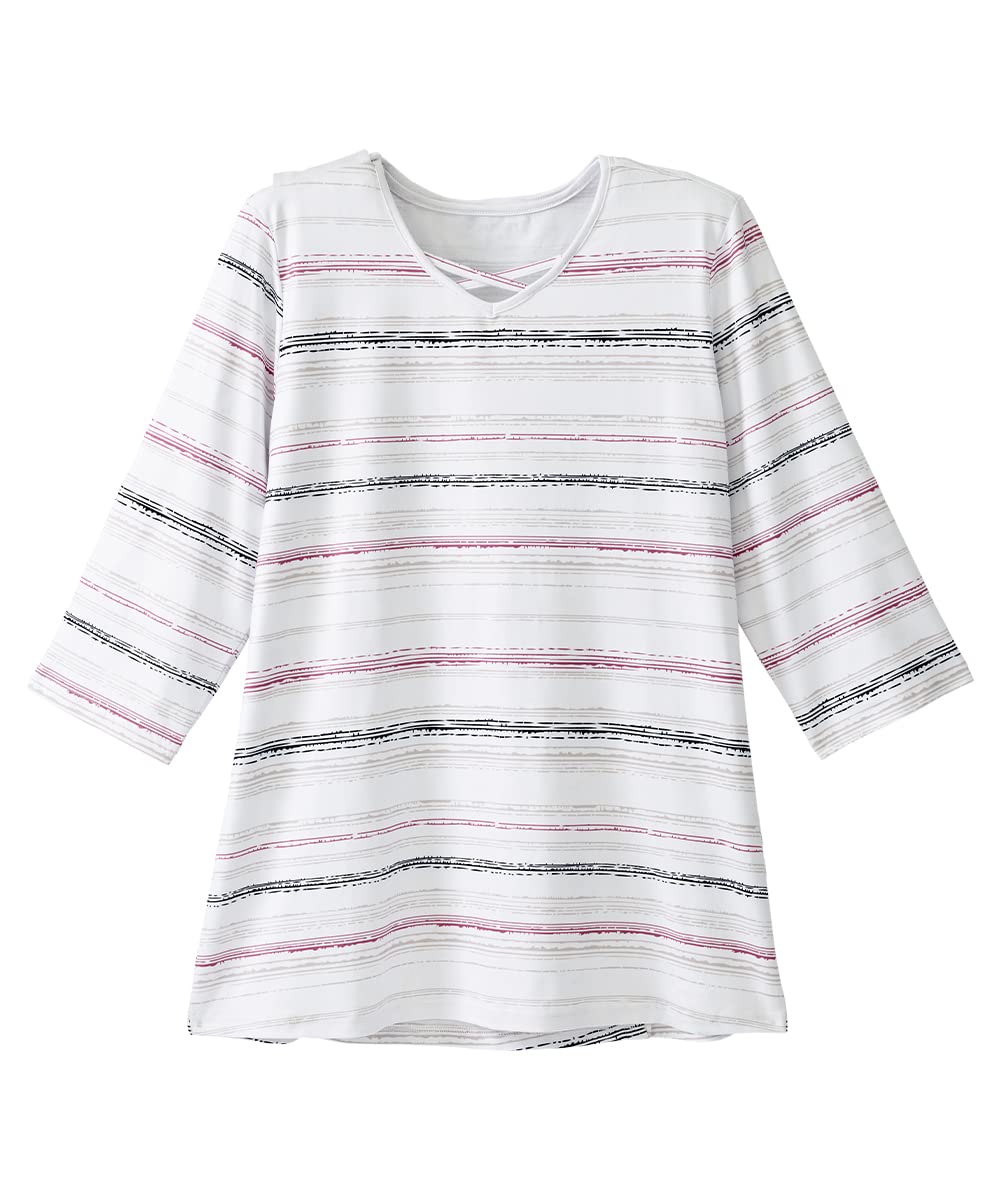 Silverts Women's Adaptive Open Back Criss Cross Neck Top