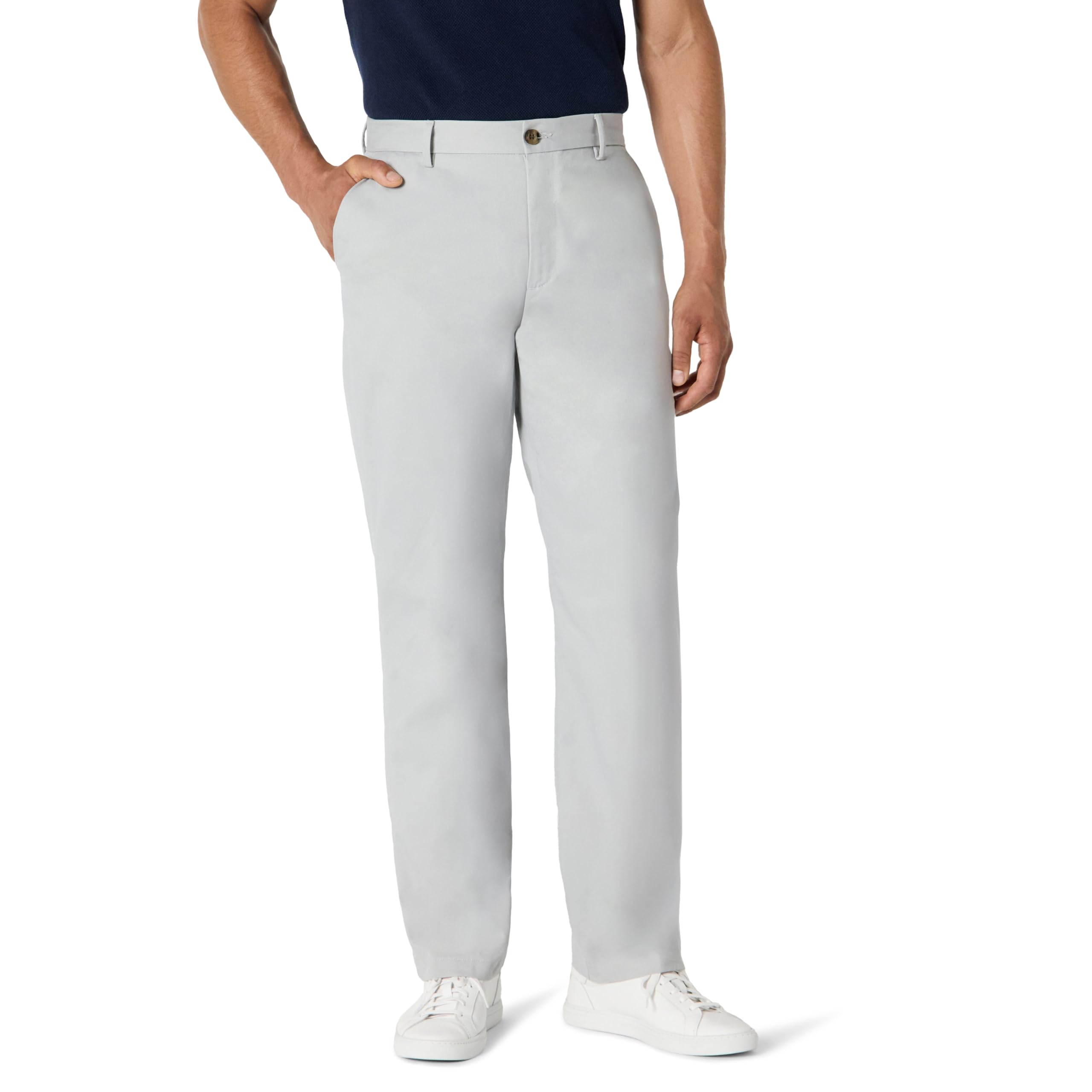 Amazon Essentials Men's Classic Fit Stretch Chino Trousers without Front and Wri