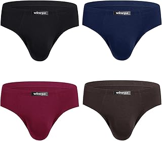wirarpa Men's Briefs Microfibre Elastic Underpants Pack of 4