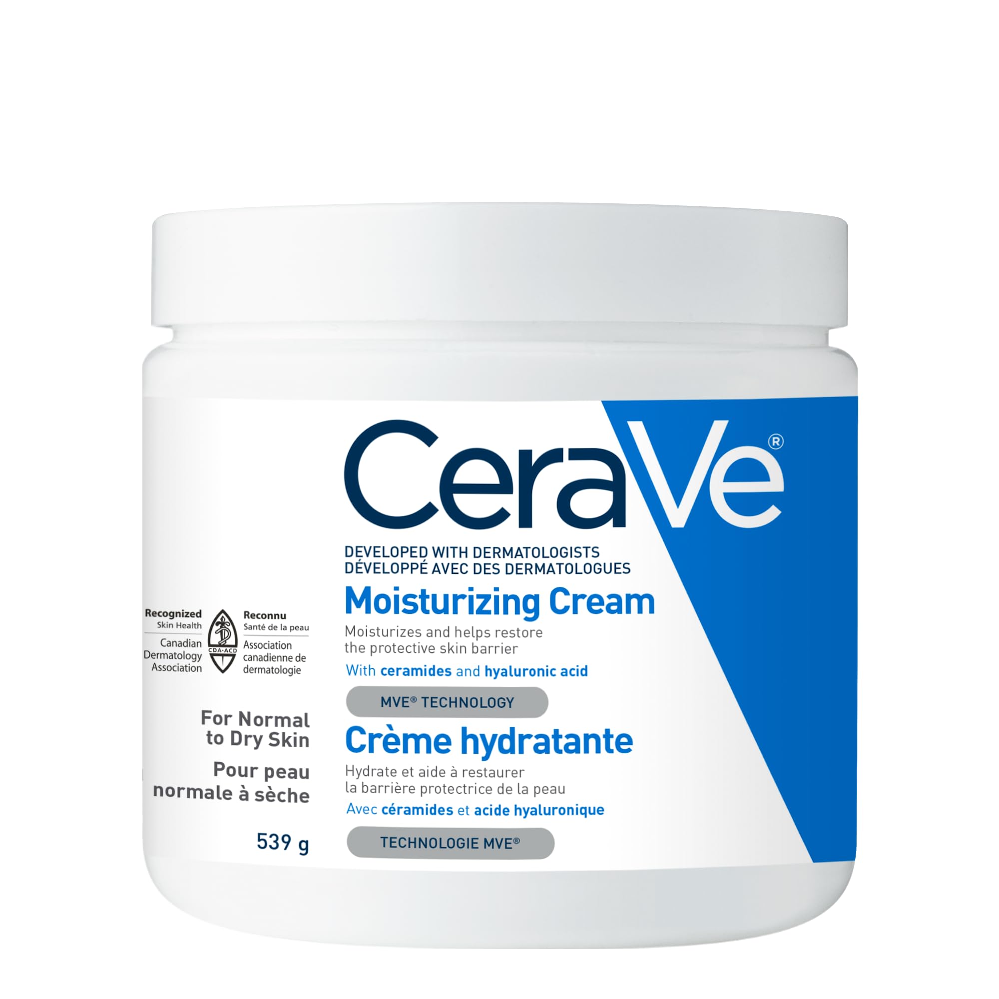 CeraVe Moisturizing Cream for Dry-Very Dry Skin on the Face & Body, 539g | Rich 