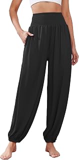 Famulily Womens High Waist Yoga Workout Stretch Harem Pants S-XXL