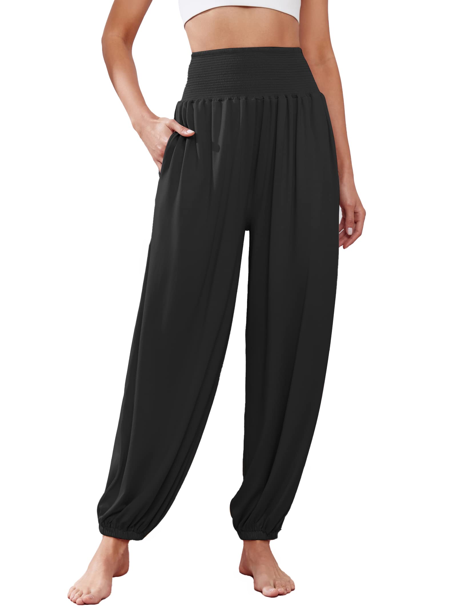 Famulily Womens High Waist Yoga Workout Stretch Harem Pants S-XXL