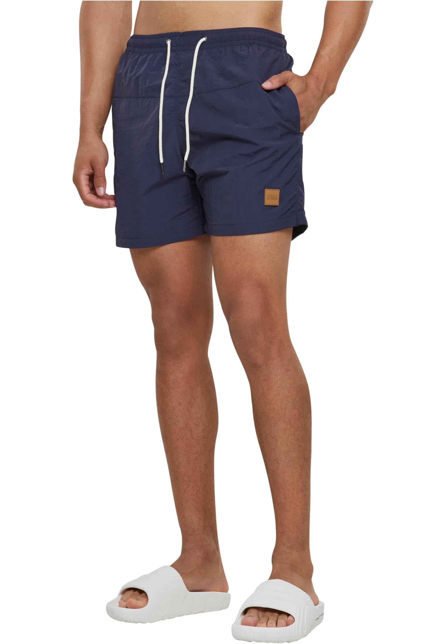 Urban Classics Block Swim Shorts Men's Swimming Shorts Red Basics Streetwear