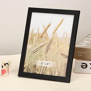 Rustic Distressed Photo Frame with Plastic Front - Vintage-Inspired Picture Frame for Tabletop or Wall Display, Perfect for Home, Office, or Event Decor