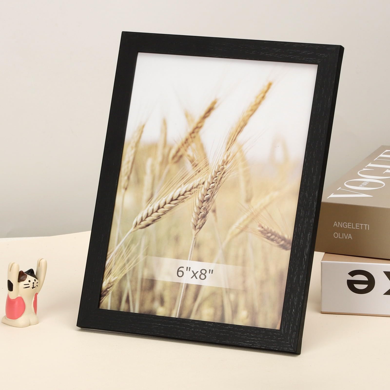 Rustic Distressed Photo Frame with Plastic Front - Vintage-Inspired Picture Fram