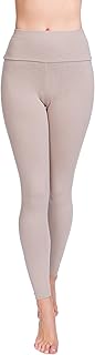 SOFTSAIL LWP Women's Leggings Cotton High Waisted Full Length Tummy Control Stretch Pants with Elastic Panels for Women Plus Size