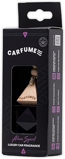 Carfume Alien Spirit Car Air Freshener Original | Premium Floral, Jasmine & White Amber Fragrance | Luxury Purple Recyclable Scented Diffuser For Women - Odour Eliminator - Car Accessories