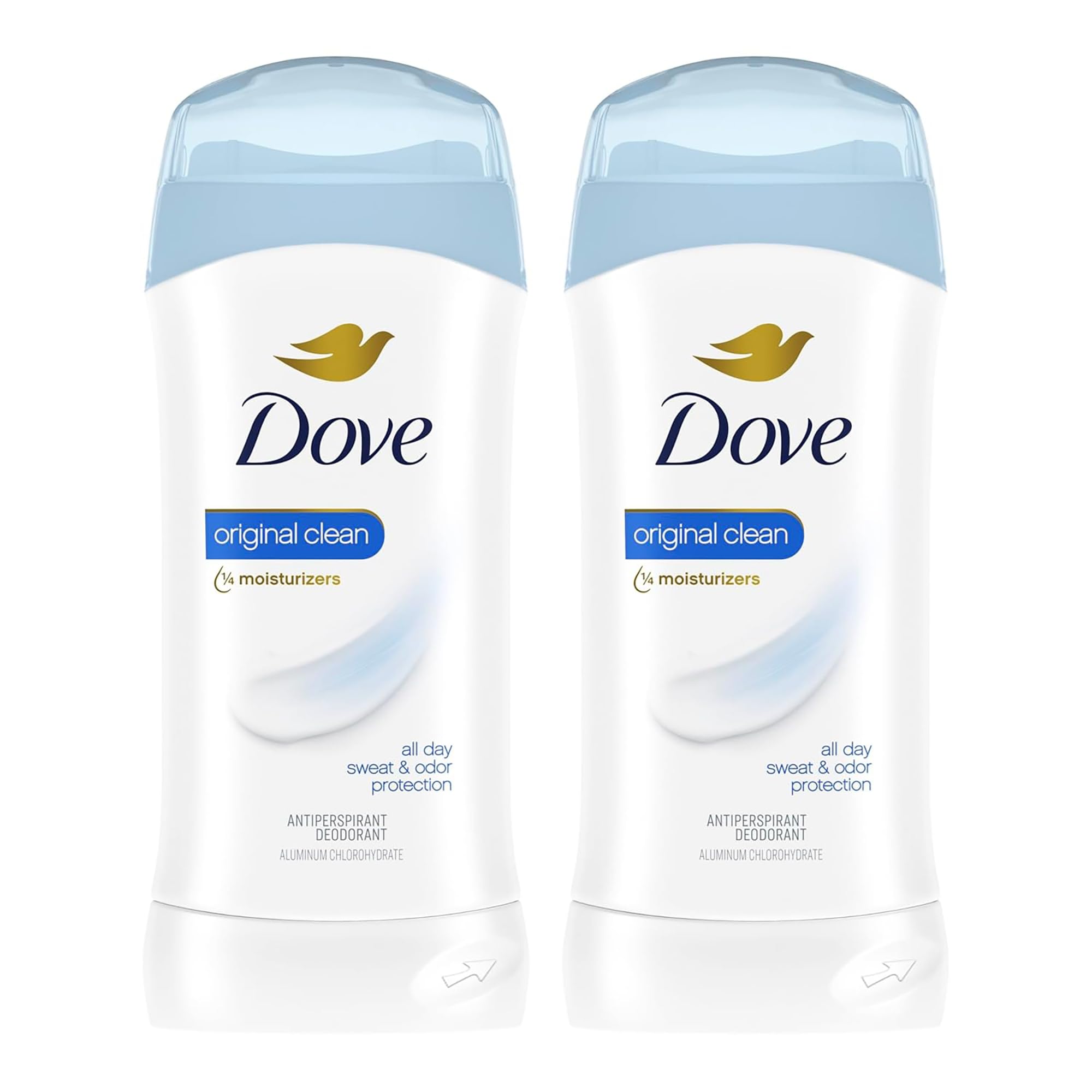 Dove Antiperspirant Deodorant Stick Original Clean 2.6 oz 2PK | All Day Underarm
